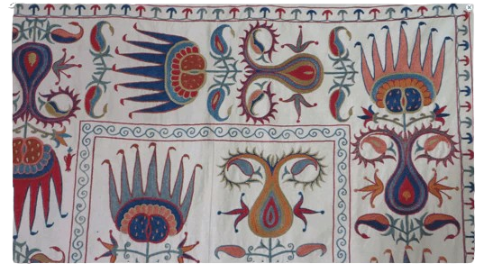 An Antique Reproduction Uzbek Suzani