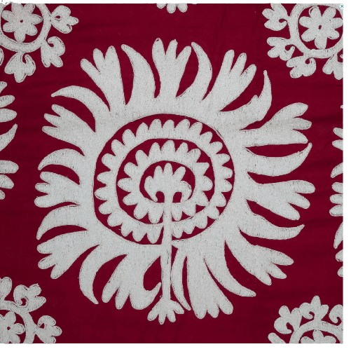 An Uzbek Large Red and White Samarkand