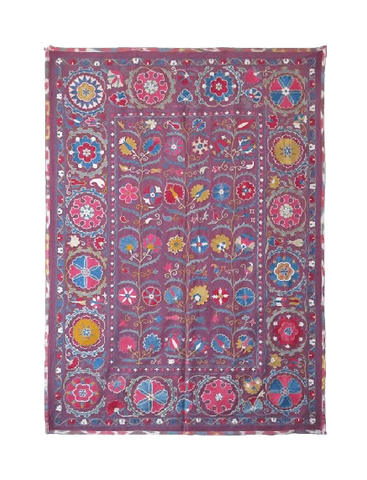 An Uzbek Ferghana Valley Silk on Cotton Suzani