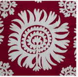 An Uzbek Large Red and White Samarkand