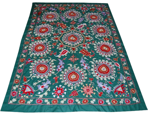 An Uzbek Silk on Silk Nurata Suzani