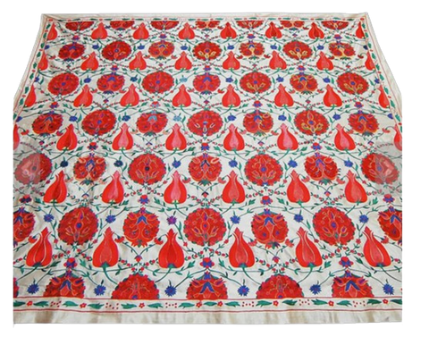 An Uzbek Silk on Silk Suzani