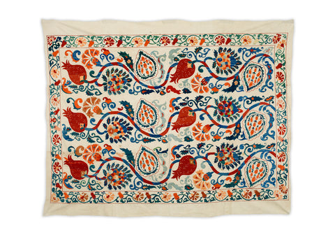 SOLD Uzbek Ottoman Tulip Suzani